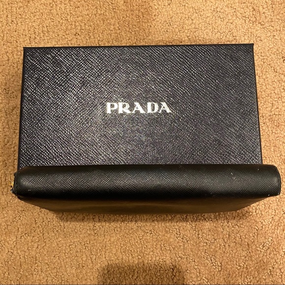 PRADA | Saffiano Leather Zip Around Wallet - Picture 8 of 11